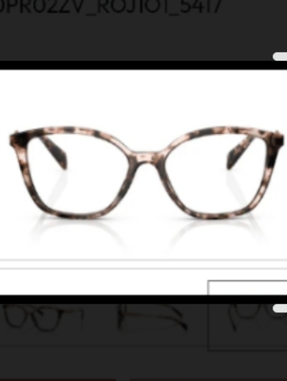 Prada Tortoiseshell Cat-Eye Glasses  VPR 022-5417 ROJ- 101 140